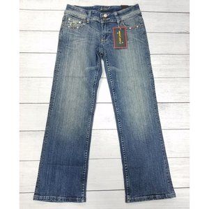 J-Star Cropped Camo Patch Jeans Juniors 3/4